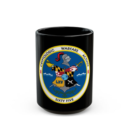 Cryptologic Warfare Activity Sixty Five (U.S. Navy) Black Coffee Mug-15oz-The Sticker Space