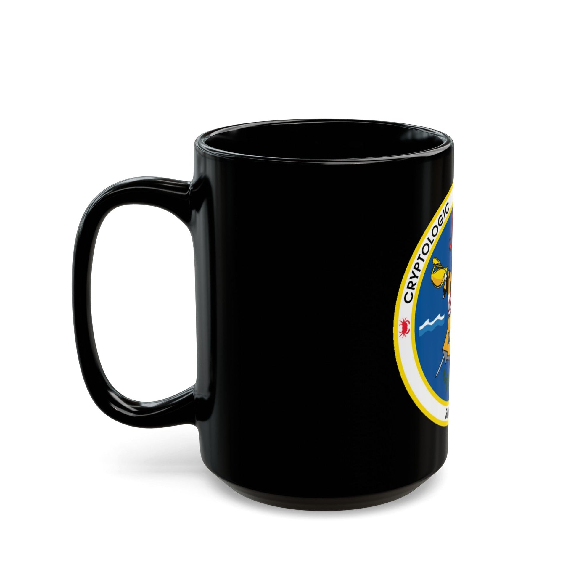 Cryptologic Warfare Activity Sixty Five (U.S. Navy) Black Coffee Mug-The Sticker Space