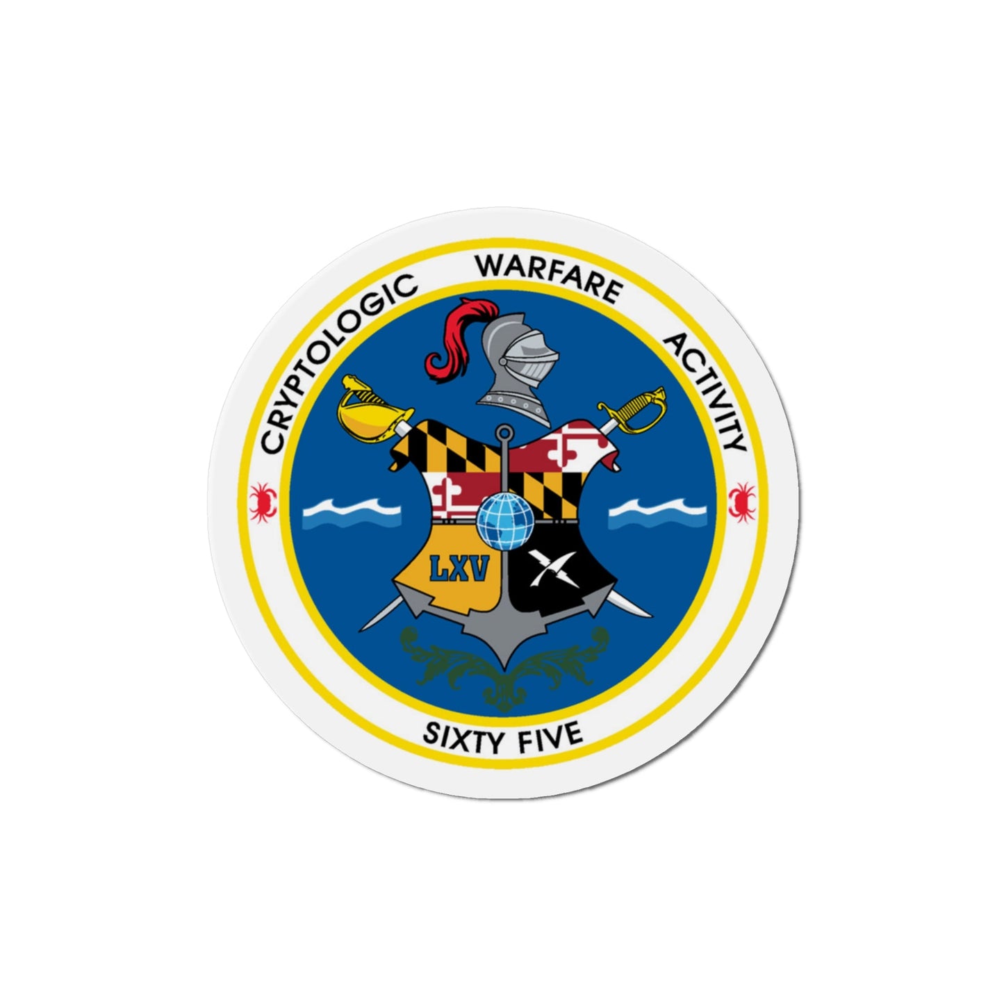 Cryptologic Warfare Activity Sixty Five (U.S. Navy) Die-Cut Magnet-4" x 4"-The Sticker Space