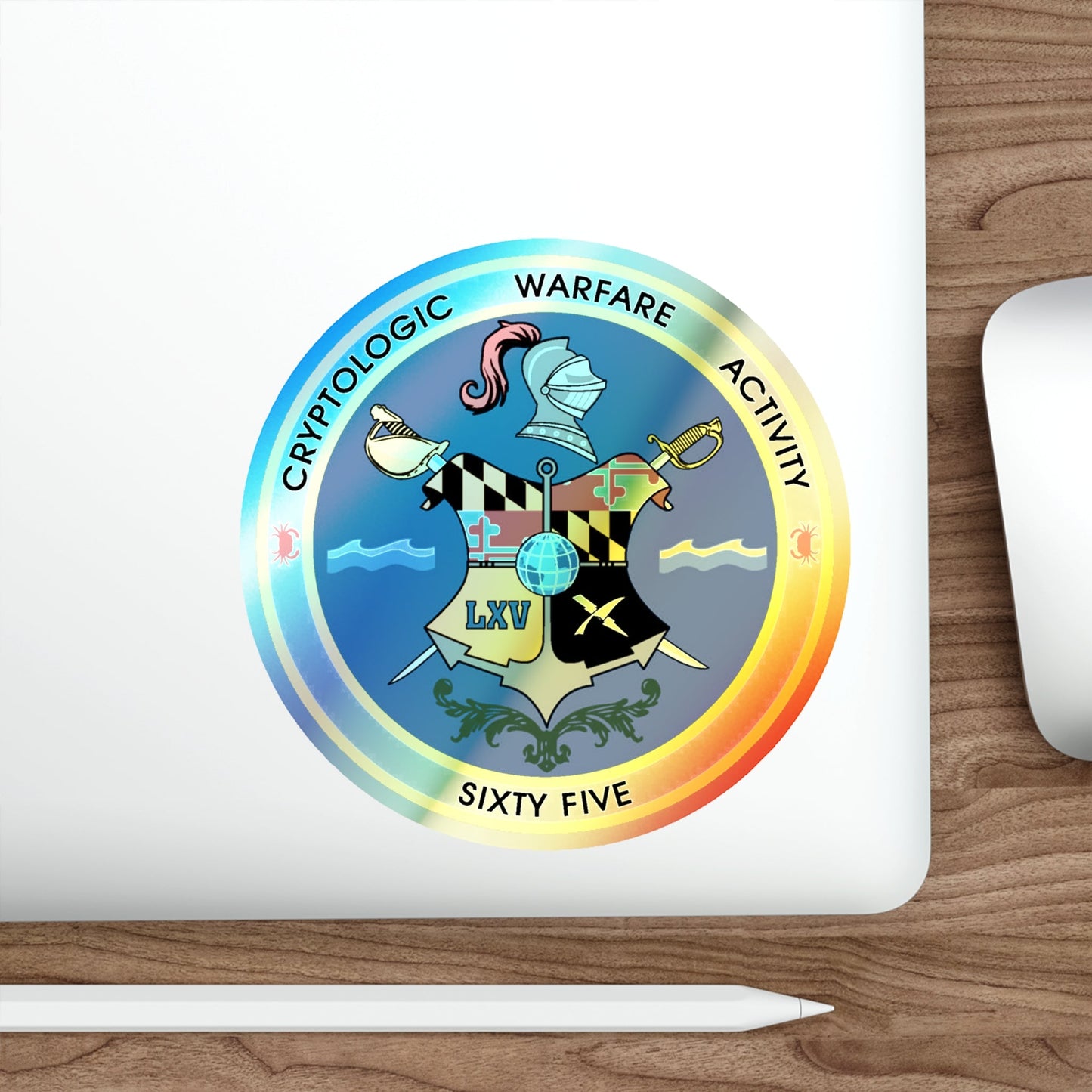 Cryptologic Warfare Activity Sixty Five (U.S. Navy) Holographic STICKER Die-Cut Vinyl Decal-The Sticker Space