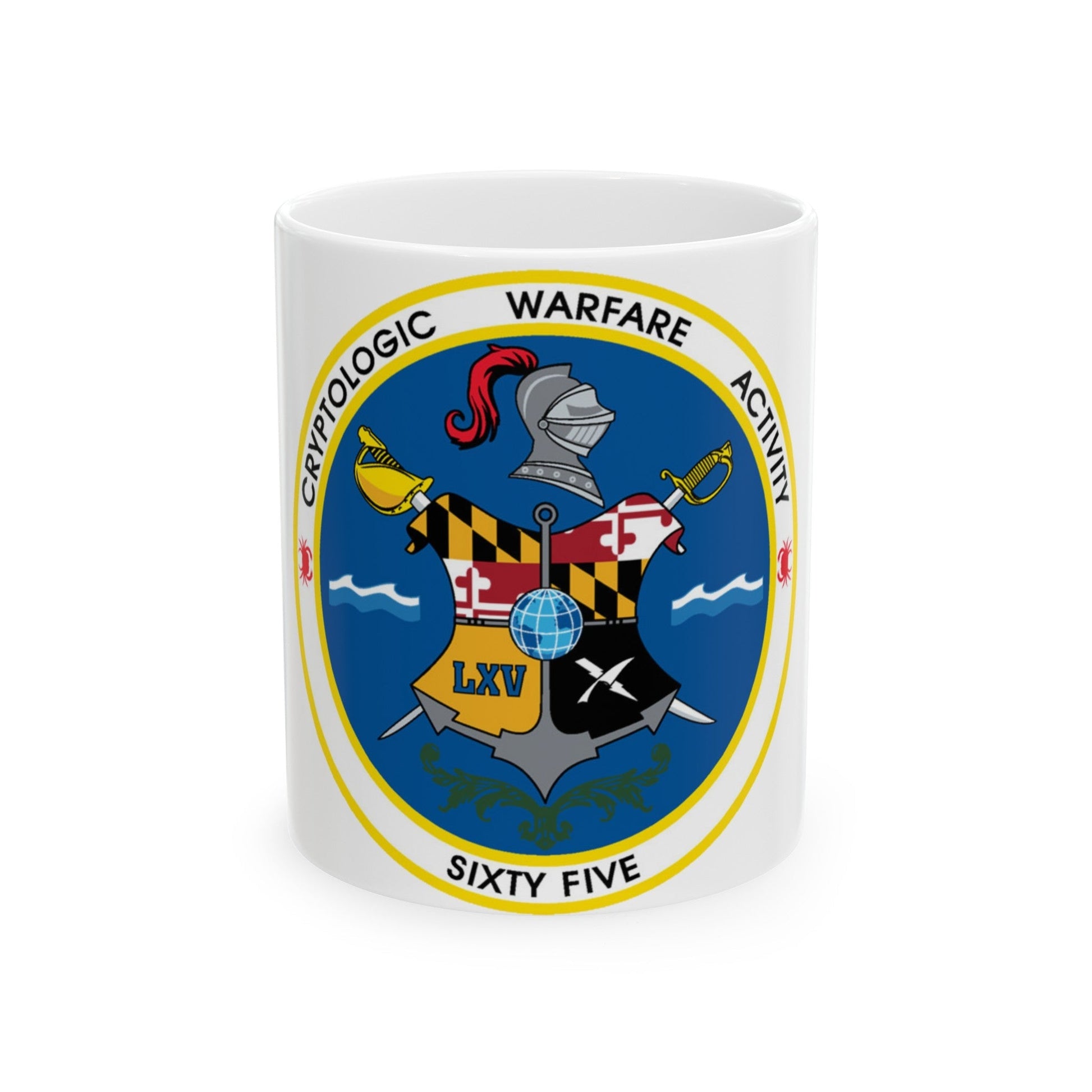 Cryptologic Warfare Activity Sixty Five (U.S. Navy) White Coffee Mug-11oz-The Sticker Space