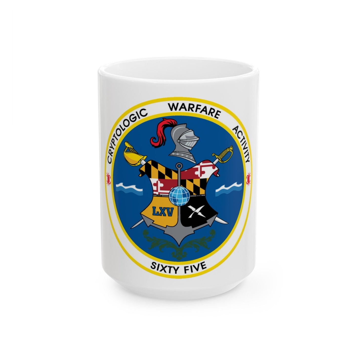 Cryptologic Warfare Activity Sixty Five (U.S. Navy) White Coffee Mug-15oz-The Sticker Space