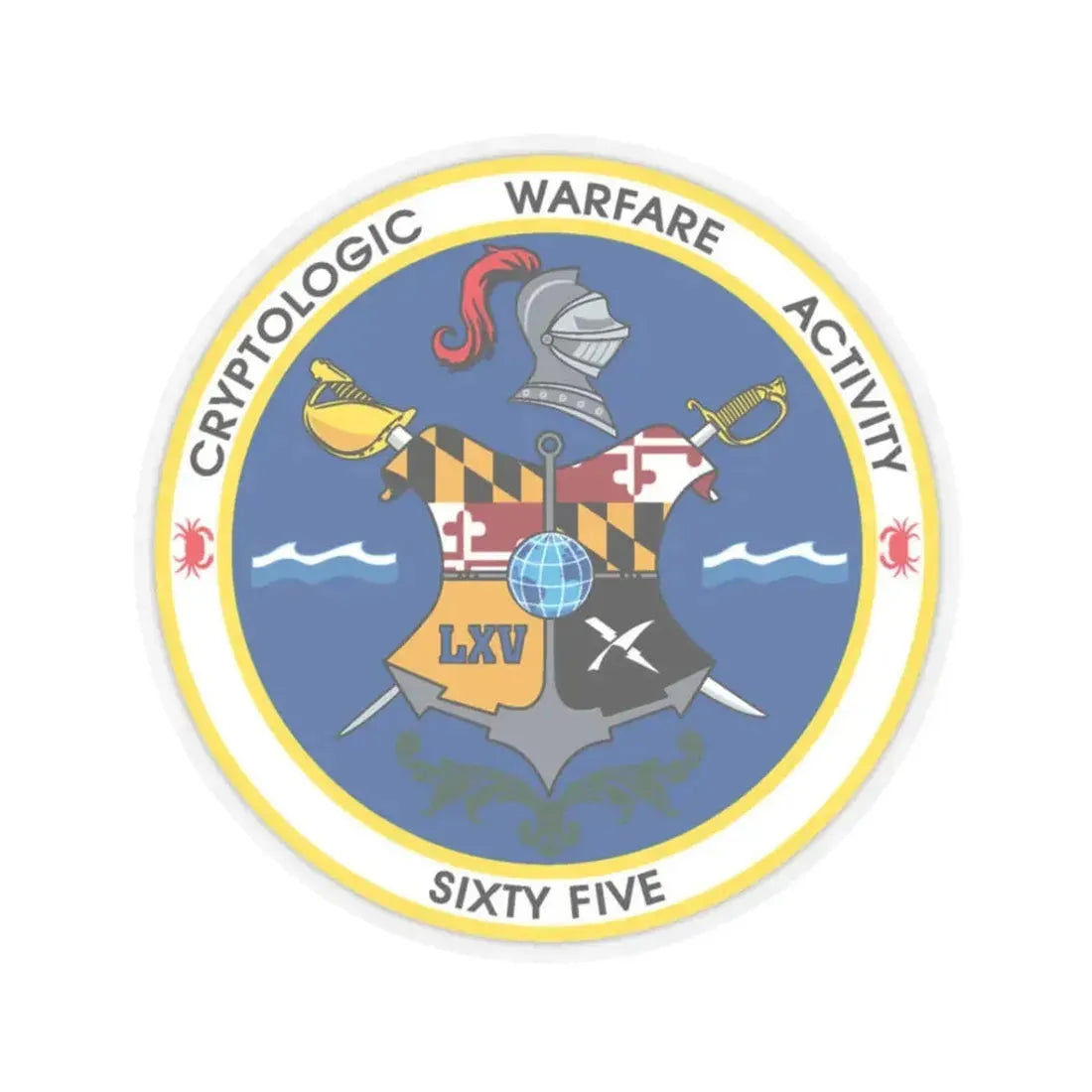 Cryptologic Warfare Activity Sixty Five (U.S. Navy) STICKER Vinyl Kiss-Cut Decal 3 Inch Transparent - The Sticker Space