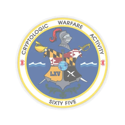 Cryptologic Warfare Activity Sixty Five (U.S. Navy) STICKER Vinyl Kiss-Cut Decal 3 Inch Transparent - The Sticker Space