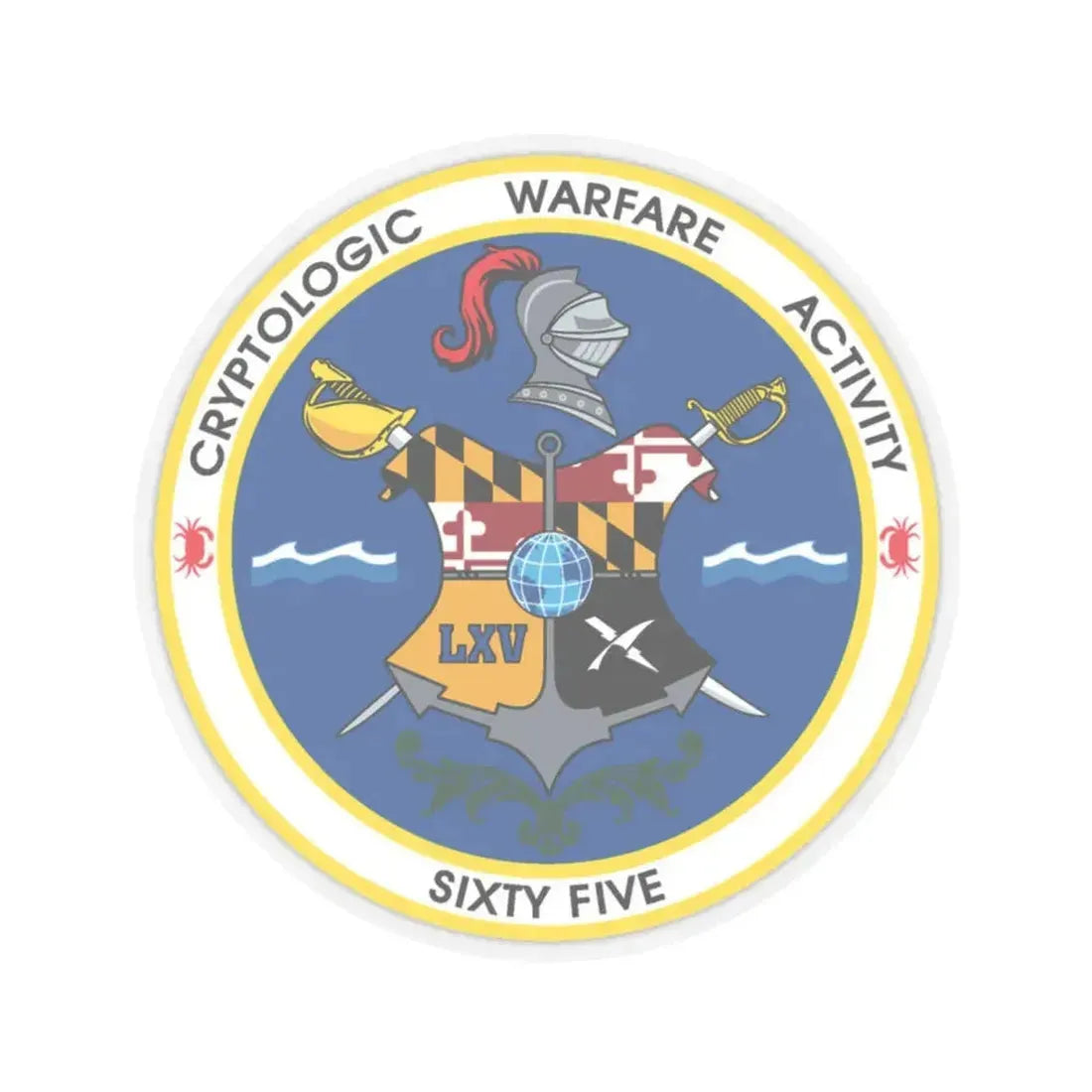 Cryptologic Warfare Activity Sixty Five (U.S. Navy) STICKER Vinyl Kiss-Cut Decal 6 Inch Transparent - The Sticker Space