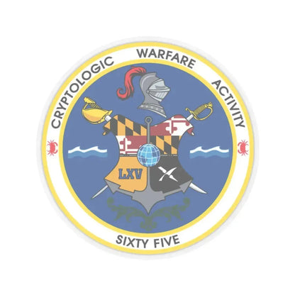 Cryptologic Warfare Activity Sixty Five (U.S. Navy) STICKER Vinyl Kiss-Cut Decal 6 Inch Transparent - The Sticker Space