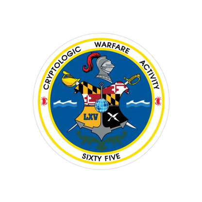 Cryptologic Warfare Activity Sixty Five (U.S. Navy) Transparent STICKER Die-Cut Vinyl Decal 2 Inch Transparent - The Sticker Space