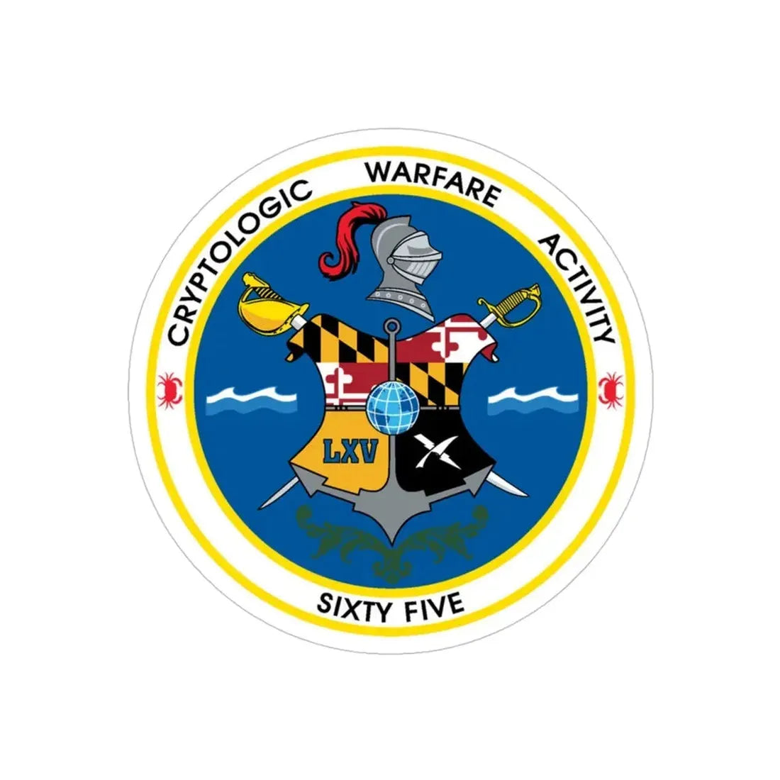 Cryptologic Warfare Activity Sixty Five (U.S. Navy) Transparent STICKER Die-Cut Vinyl Decal 4 Inch Transparent - The Sticker Space