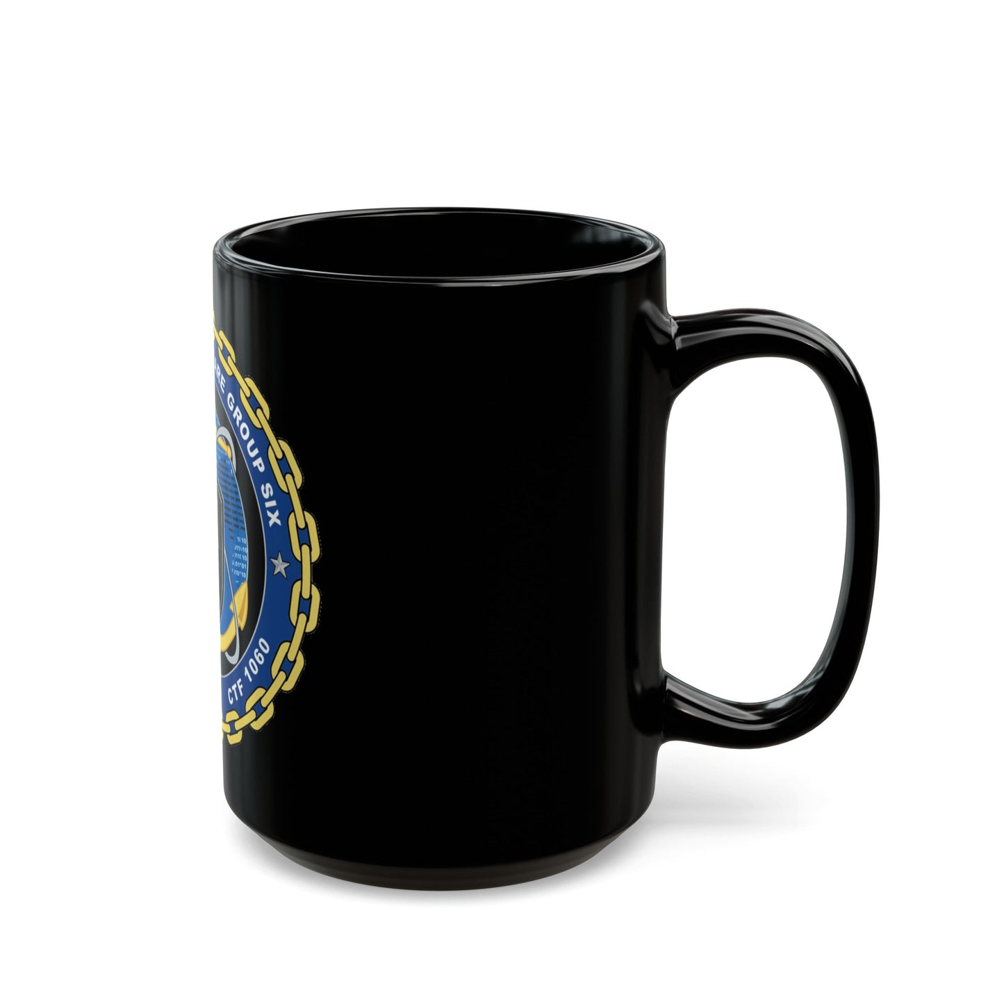 Cryptologic Warfare Group Six CWG 6 CTF 1060 (U.S. Navy) Black Coffee Mug-The Sticker Space