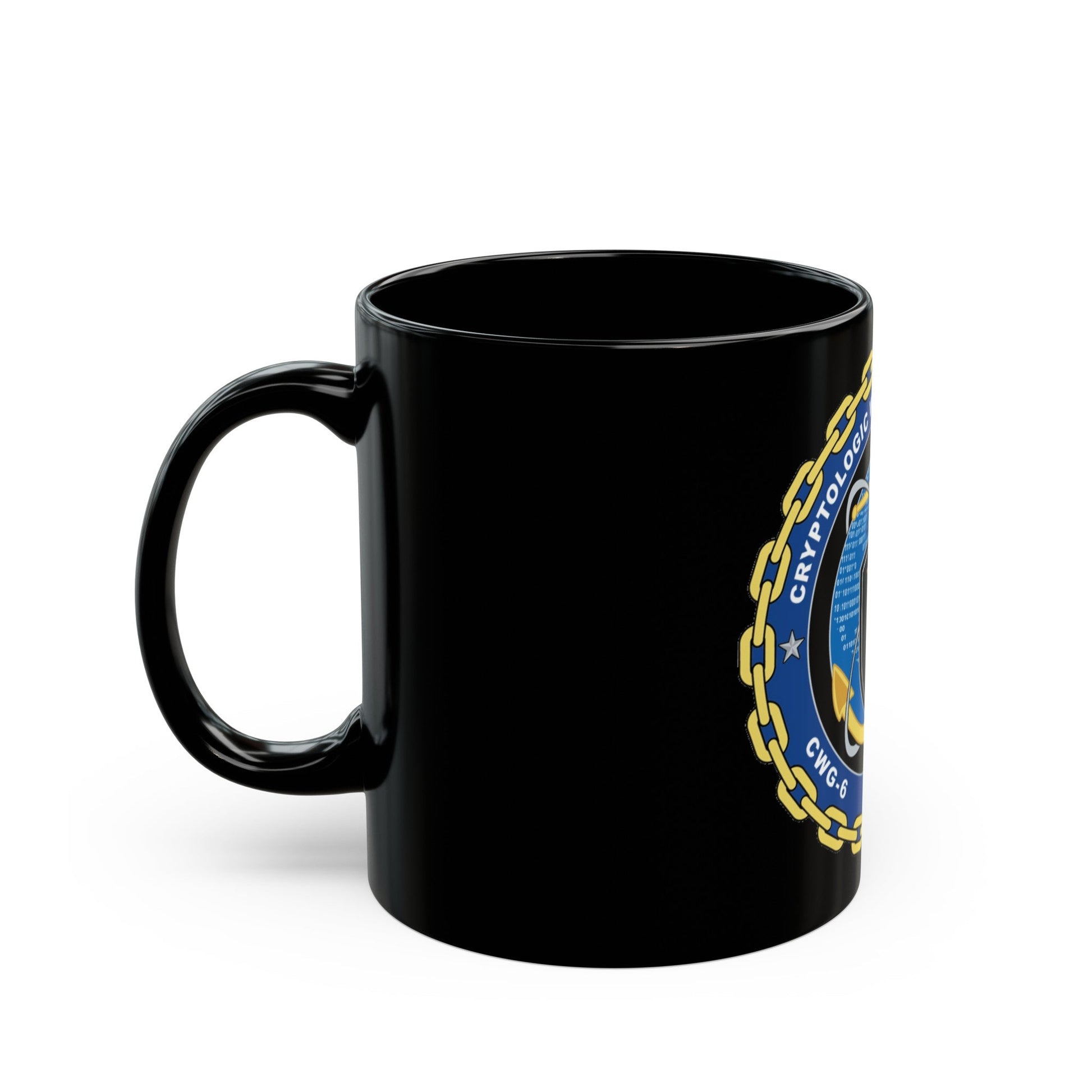 Cryptologic Warfare Group Six CWG 6 CTF 1060 (U.S. Navy) Black Coffee Mug-The Sticker Space