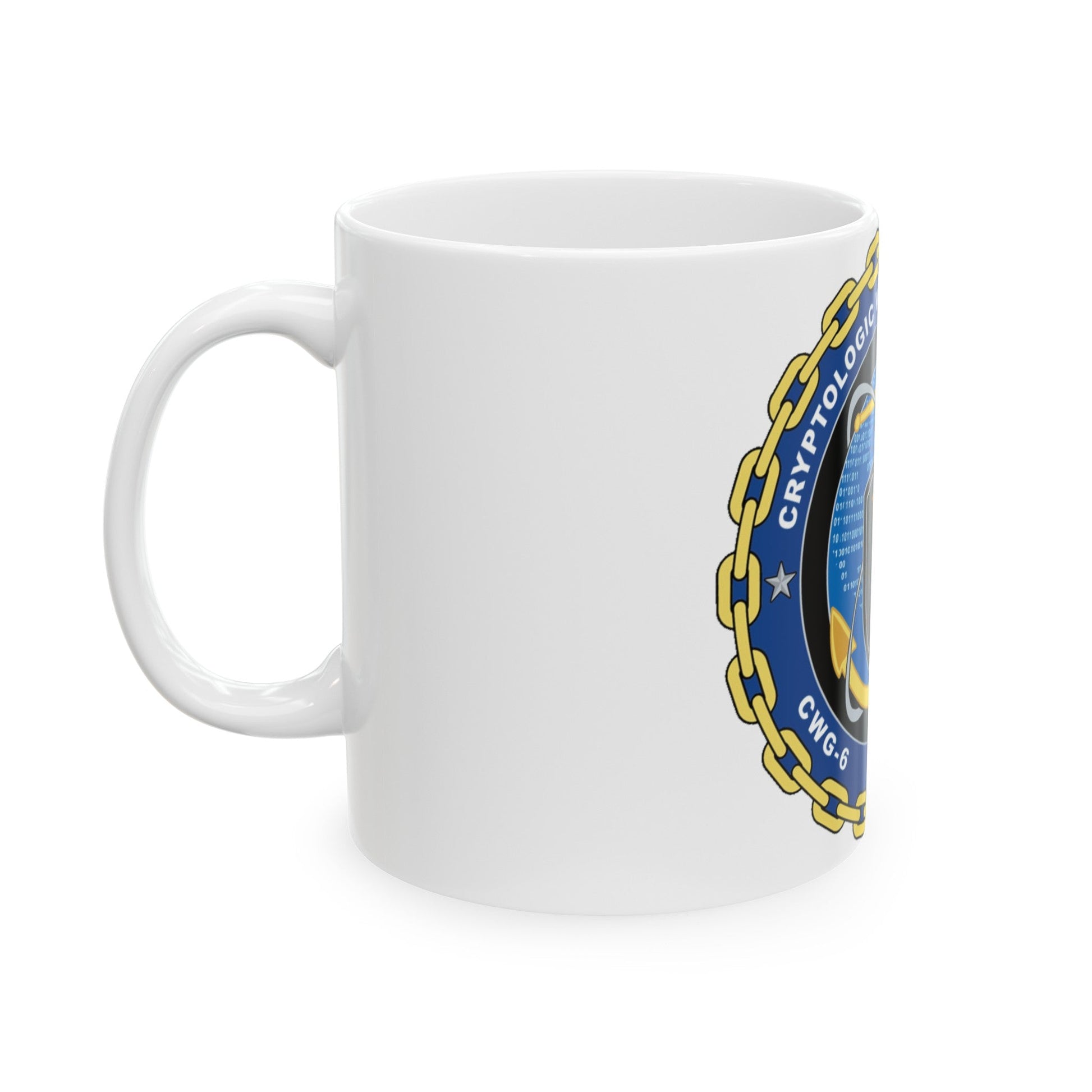 Cryptologic Warfare Group Six CWG 6 CTF 1060 (U.S. Navy) White Coffee Mug-The Sticker Space