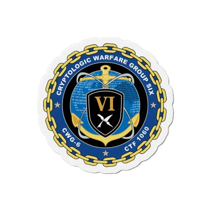 Cryptologic Warfare Group Six CWG 6 CTF 1060 (U.S. Navy) Refrigerator Magnet 2 Inch - The Sticker Space