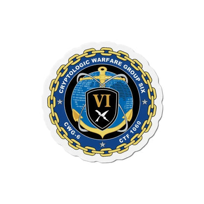 Cryptologic Warfare Group Six CWG 6 CTF 1060 (U.S. Navy) Refrigerator Magnet 5 Inch - The Sticker Space
