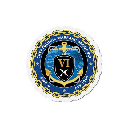 Cryptologic Warfare Group Six CWG 6 CTF 1060 (U.S. Navy) Refrigerator Magnet 5 Inch - The Sticker Space