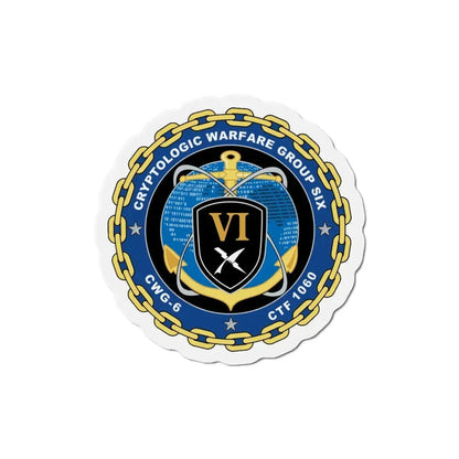 Cryptologic Warfare Group Six CWG 6 CTF 1060 (U.S. Navy) Refrigerator Magnet 6 Inch - The Sticker Space