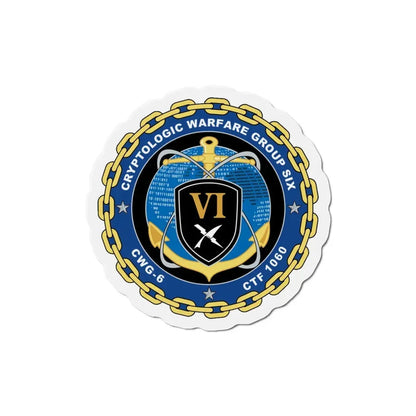 Cryptologic Warfare Group Six CWG 6 CTF 1060 (U.S. Navy) Refrigerator Magnet 6 Inch - The Sticker Space