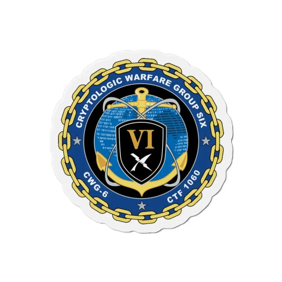 Cryptologic Warfare Group Six CWG 6 CTF 1060 (U.S. Navy) Refrigerator Magnet - The Sticker Space