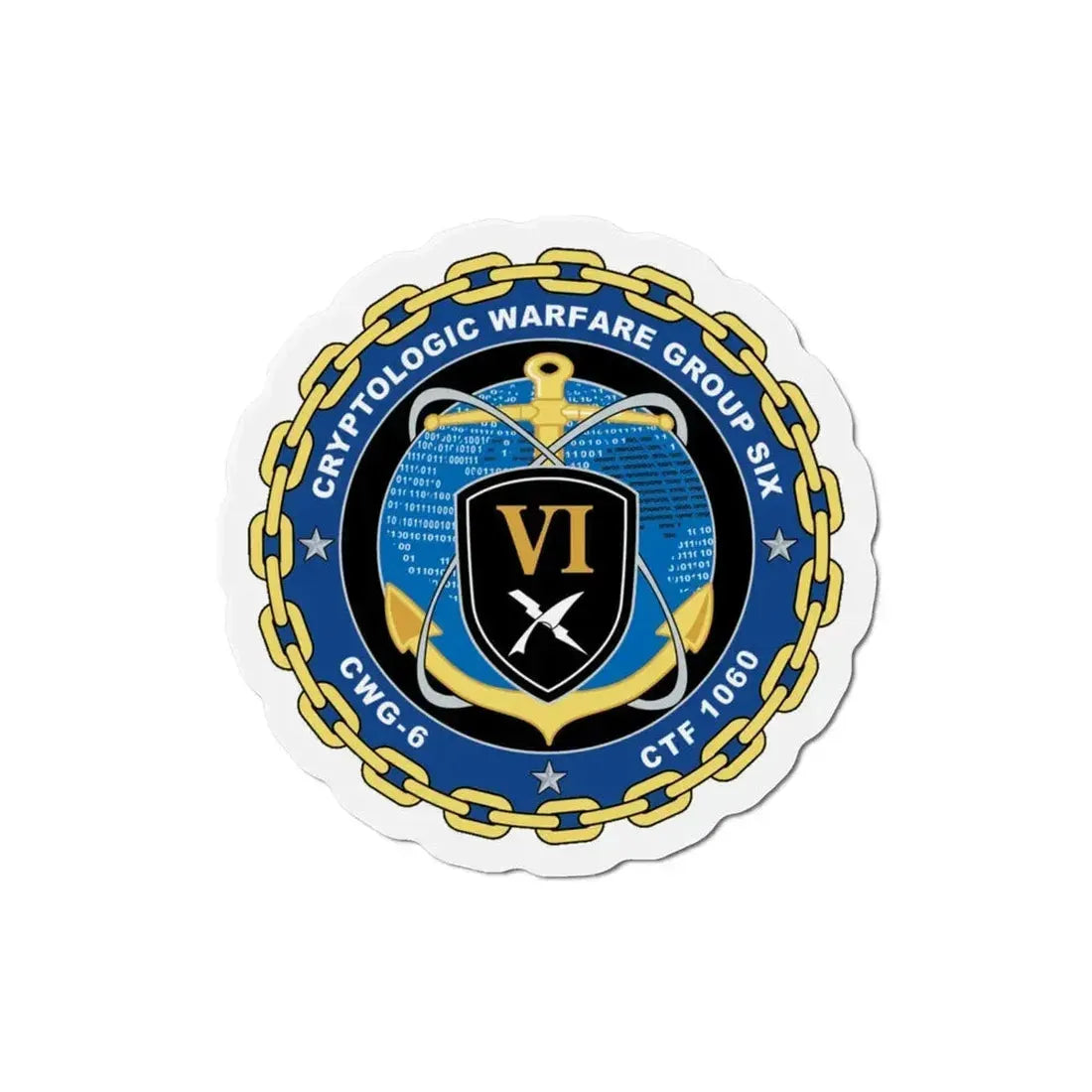 Cryptologic Warfare Group Six CWG 6 CTF 1060 (U.S. Navy) Refrigerator Magnet - The Sticker Space