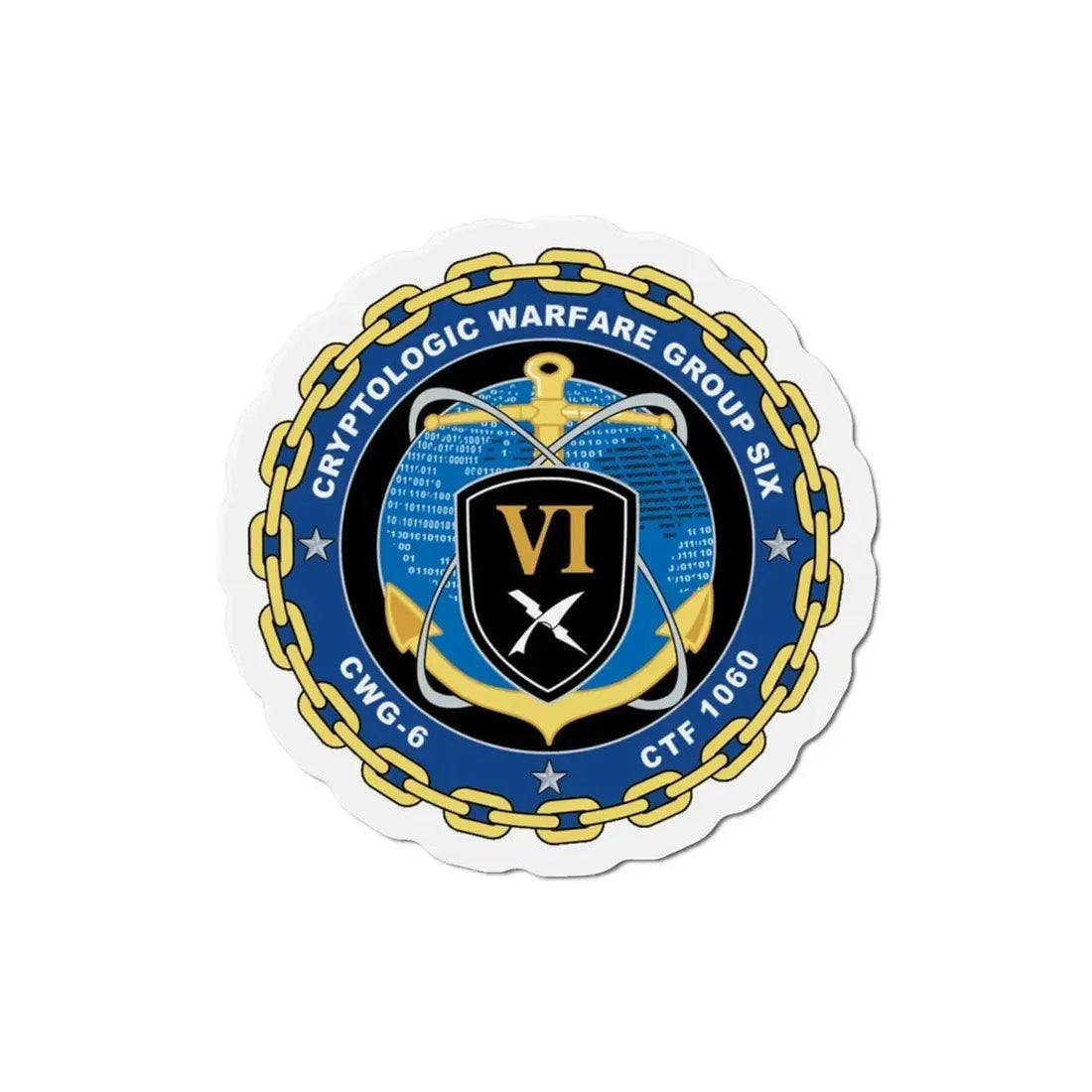 Cryptologic Warfare Group Six CWG 6 CTF 1060 (U.S. Navy) Refrigerator Magnet - The Sticker Space