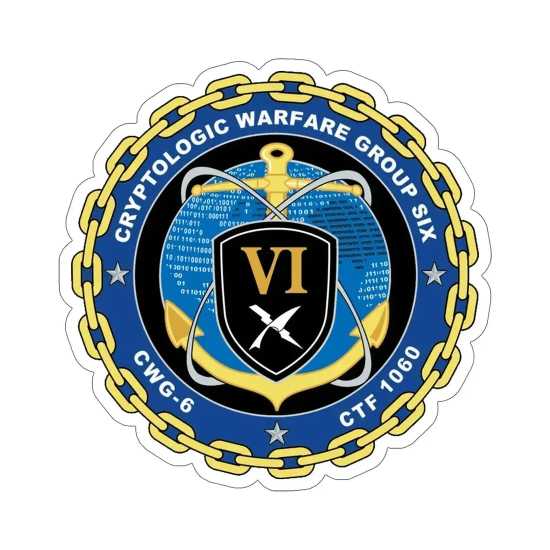 Cryptologic Warfare Group Six CWG 6 CTF 1060 (U.S. Navy) STICKER Vinyl Die-Cut Decal - The Sticker Space