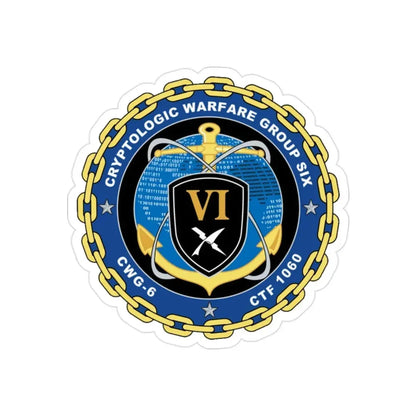 Cryptologic Warfare Group Six CWG 6 CTF 1060 (U.S. Navy) Transparent STICKER Die-Cut Vinyl Decal - The Sticker Space