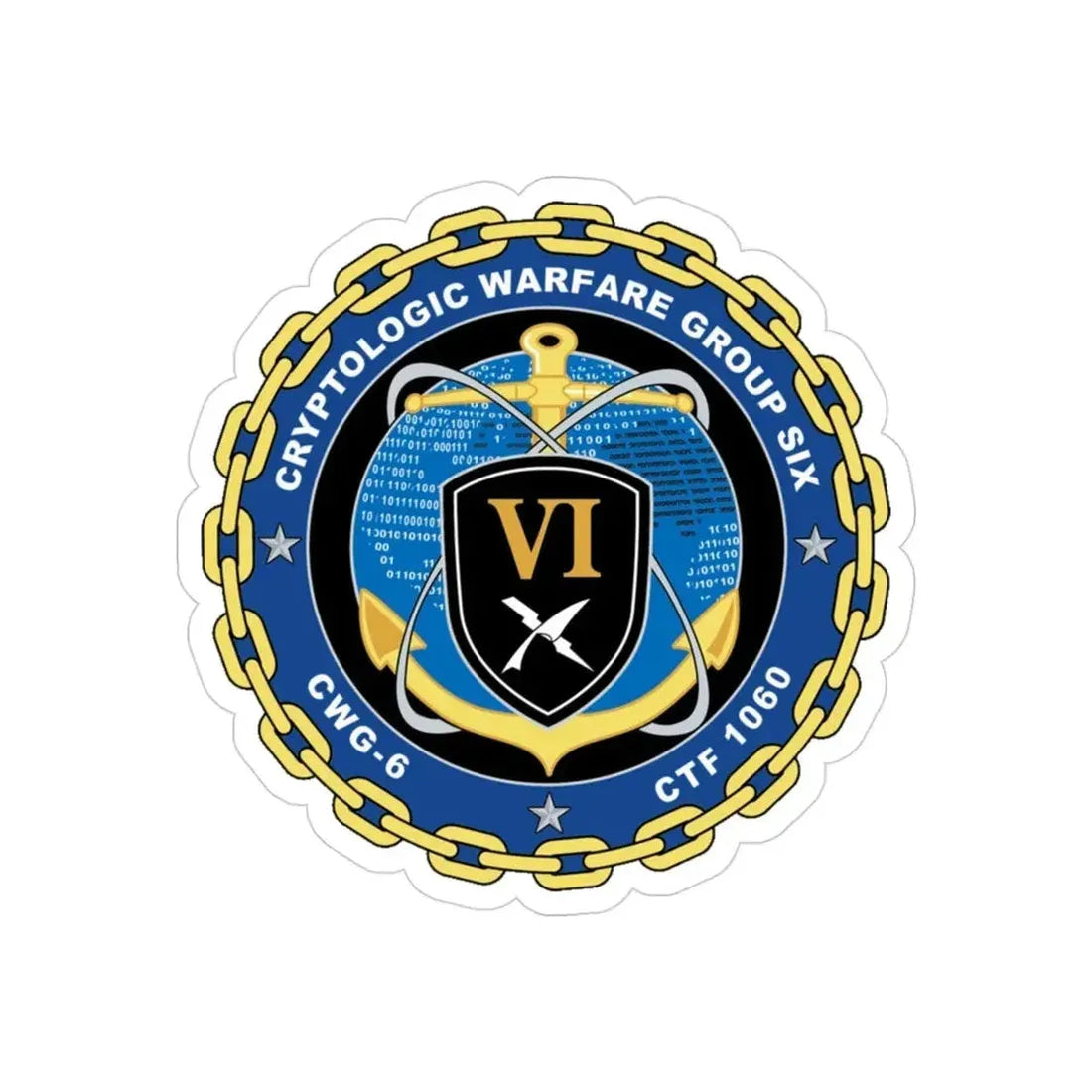 Cryptologic Warfare Group Six CWG 6 CTF 1060 (U.S. Navy) Transparent STICKER Die-Cut Vinyl Decal - The Sticker Space