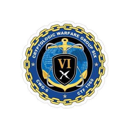 Cryptologic Warfare Group Six CWG 6 CTF 1060 (U.S. Navy) Transparent STICKER Die-Cut Vinyl Decal - The Sticker Space