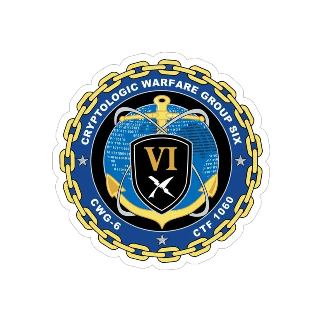 Cryptologic Warfare Group Six CWG 6 CTF 1060 (U.S. Navy) Transparent STICKER Die-Cut Vinyl Decal - The Sticker Space