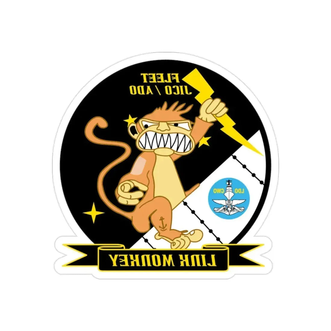 CSCS JICO Center for Surface Combat Systems Joint Interface Control Officer (U.S. Navy) REVERSE PRINT Transparent Die-Cut STICKER 2 Inch Die-Cut Transparent - The Sticker Space