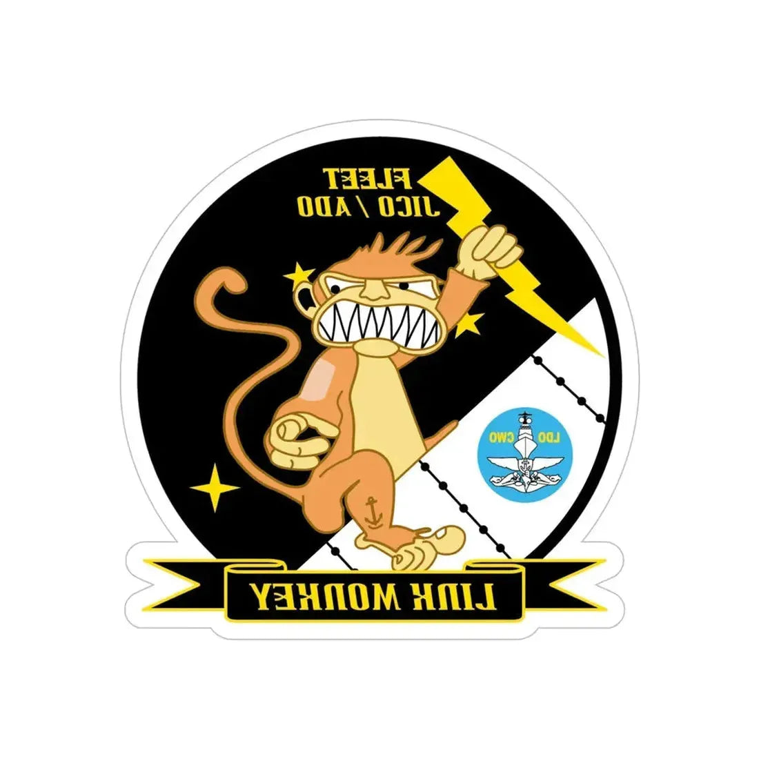 CSCS JICO Center for Surface Combat Systems Joint Interface Control Officer (U.S. Navy) REVERSE PRINT Transparent Die-Cut STICKER 5 Inch Die-Cut Transparent - The Sticker Space