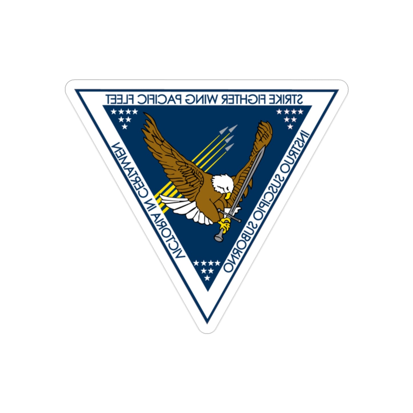 CSFWP strike fighter wing pacific (U.S. Navy) REVERSE PRINT Transparent STICKER-2" × 2"-The Sticker Space