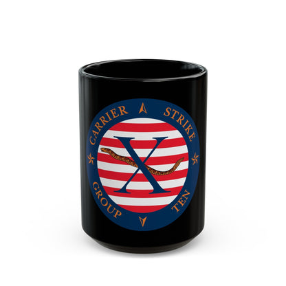 CSG 10 (U.S. Navy) Black Coffee Mug-15oz-The Sticker Space