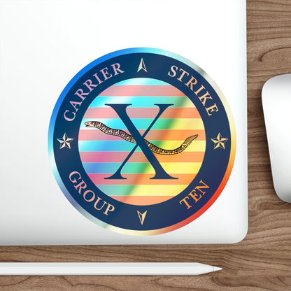 CSG 10 (U.S. Navy) Holographic STICKER Die-Cut Vinyl Decal-The Sticker Space