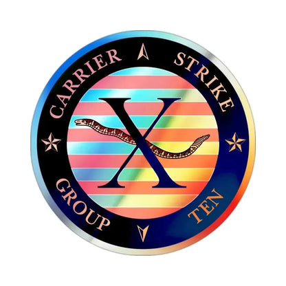 CSG 10 (U.S. Navy) Holographic STICKER Die-Cut Vinyl Decal - The Sticker Space