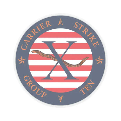 CSG 10 (U.S. Navy) STICKER Vinyl Kiss-Cut Decal 2 Inch Transparent - The Sticker Space