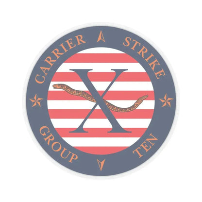 CSG 10 (U.S. Navy) STICKER Vinyl Kiss-Cut Decal 3 Inch Transparent - The Sticker Space