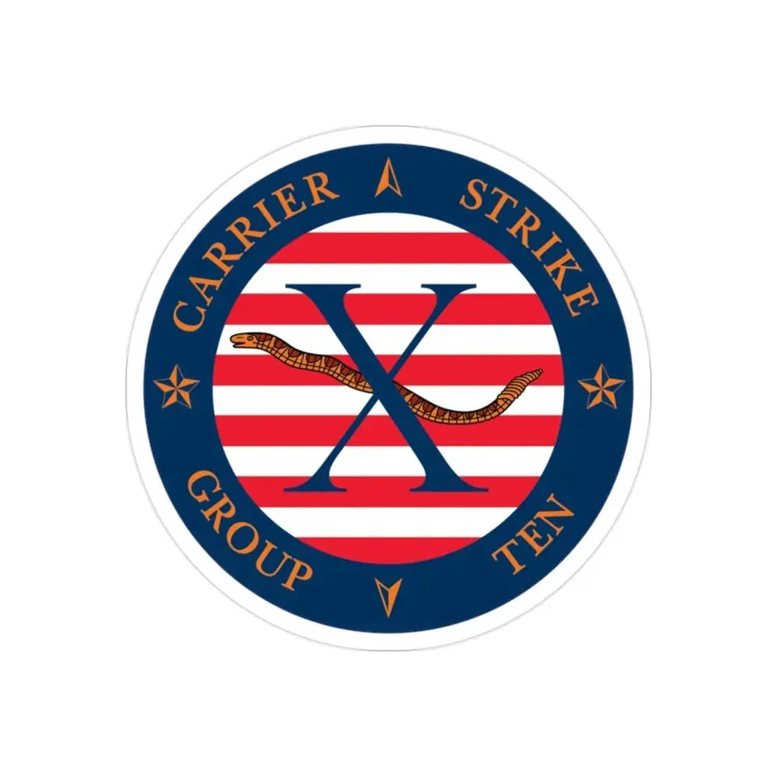 CSG 10 (U.S. Navy) Transparent STICKER Die-Cut Vinyl Decal 2 Inch Transparent - The Sticker Space