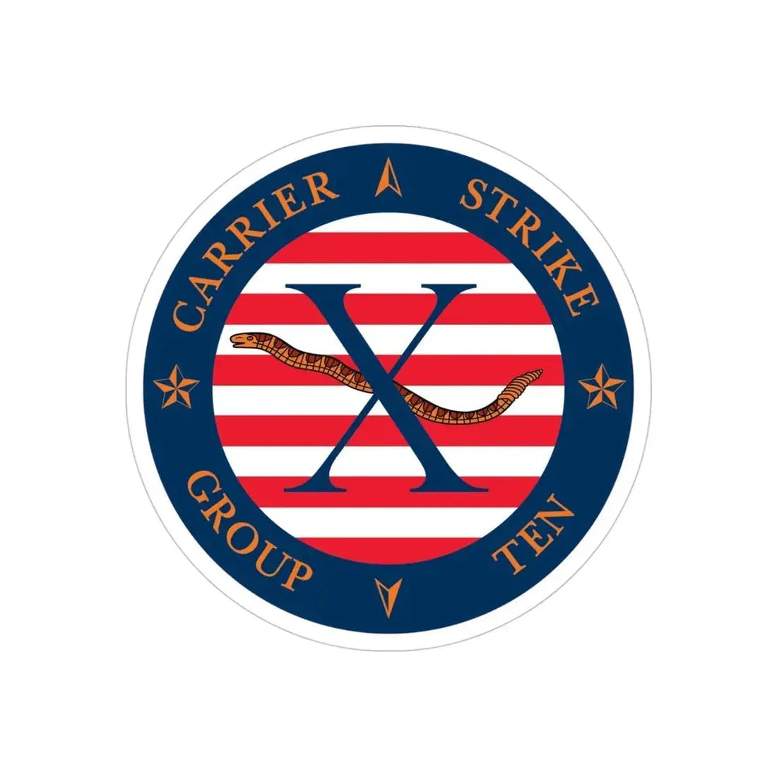 CSG 10 (U.S. Navy) Transparent STICKER Die-Cut Vinyl Decal 4 Inch Transparent - The Sticker Space
