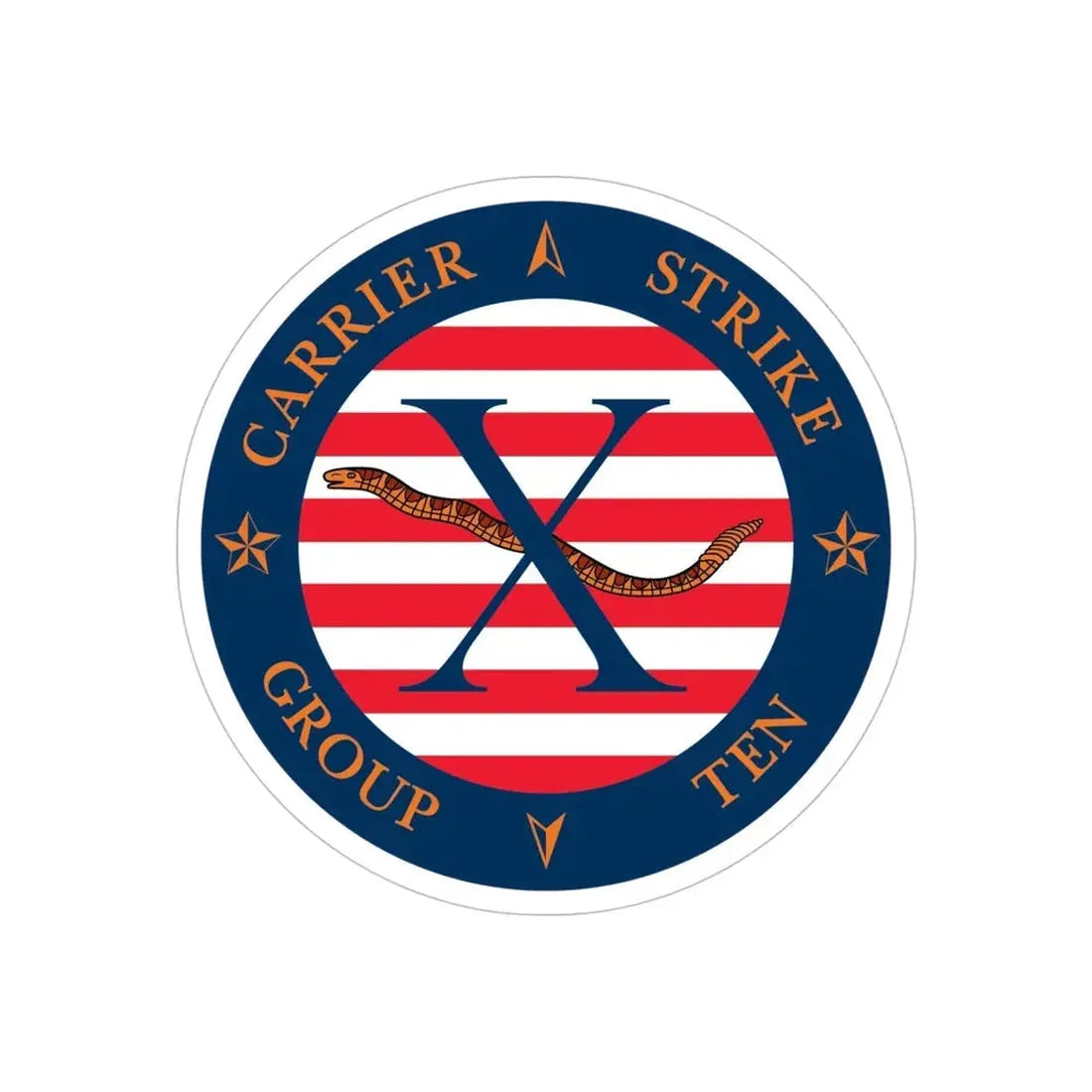 CSG 10 (U.S. Navy) Transparent STICKER Die-Cut Vinyl Decal 5 Inch Transparent - The Sticker Space