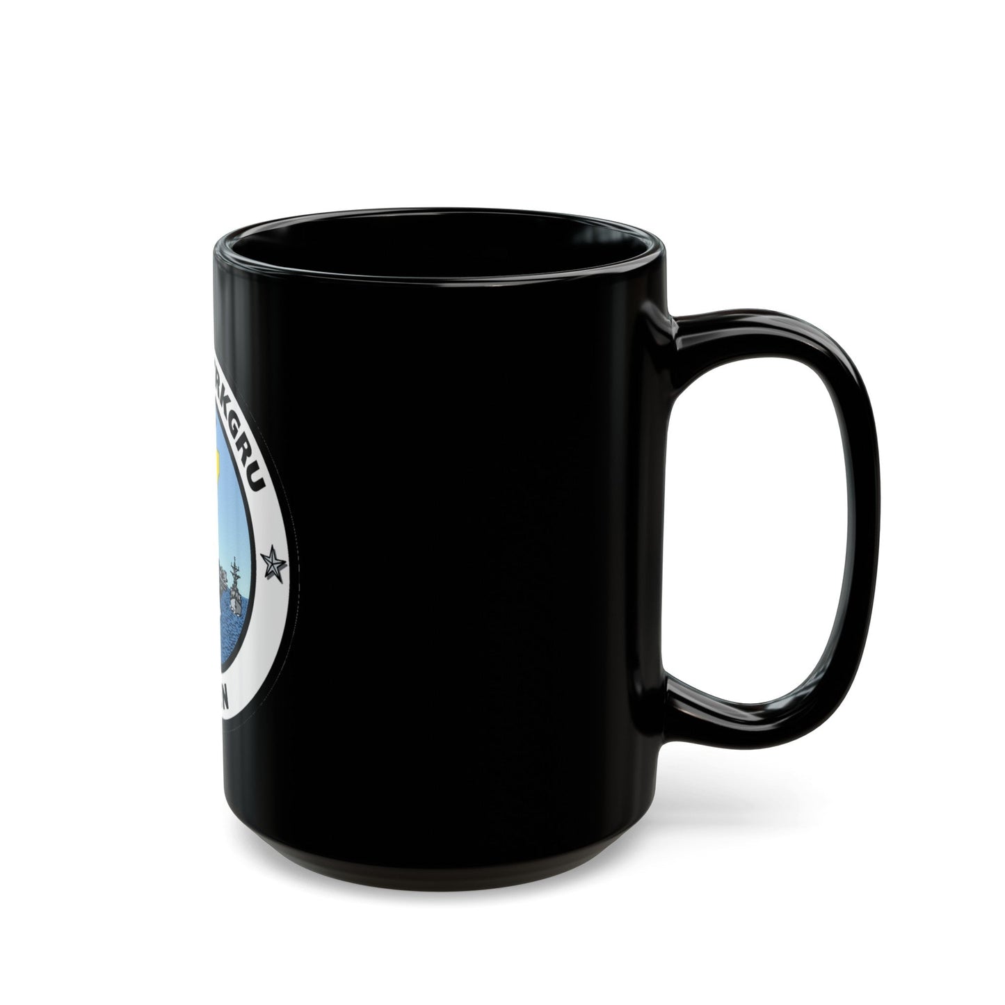 CSG 7 Carrier Strike Group Seven COMCARSTRKGRU SEVEN (U.S. Navy) Black Coffee Mug-The Sticker Space