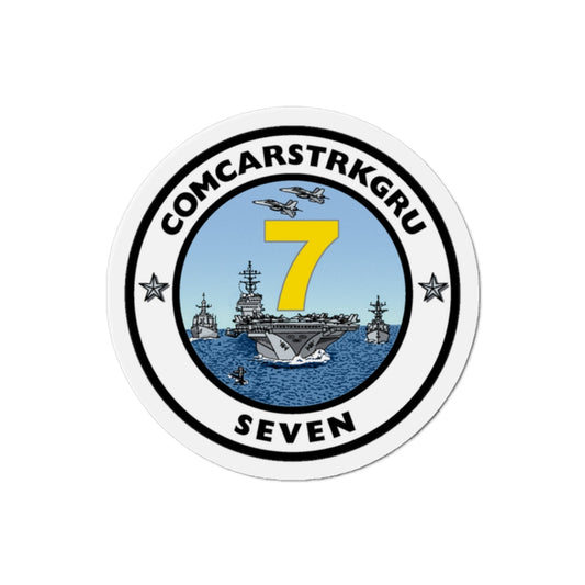 CSG 7 Carrier Strike Group Seven COMCARSTRKGRU SEVEN (U.S. Navy) Die-Cut Magnet-2" x 2"-The Sticker Space