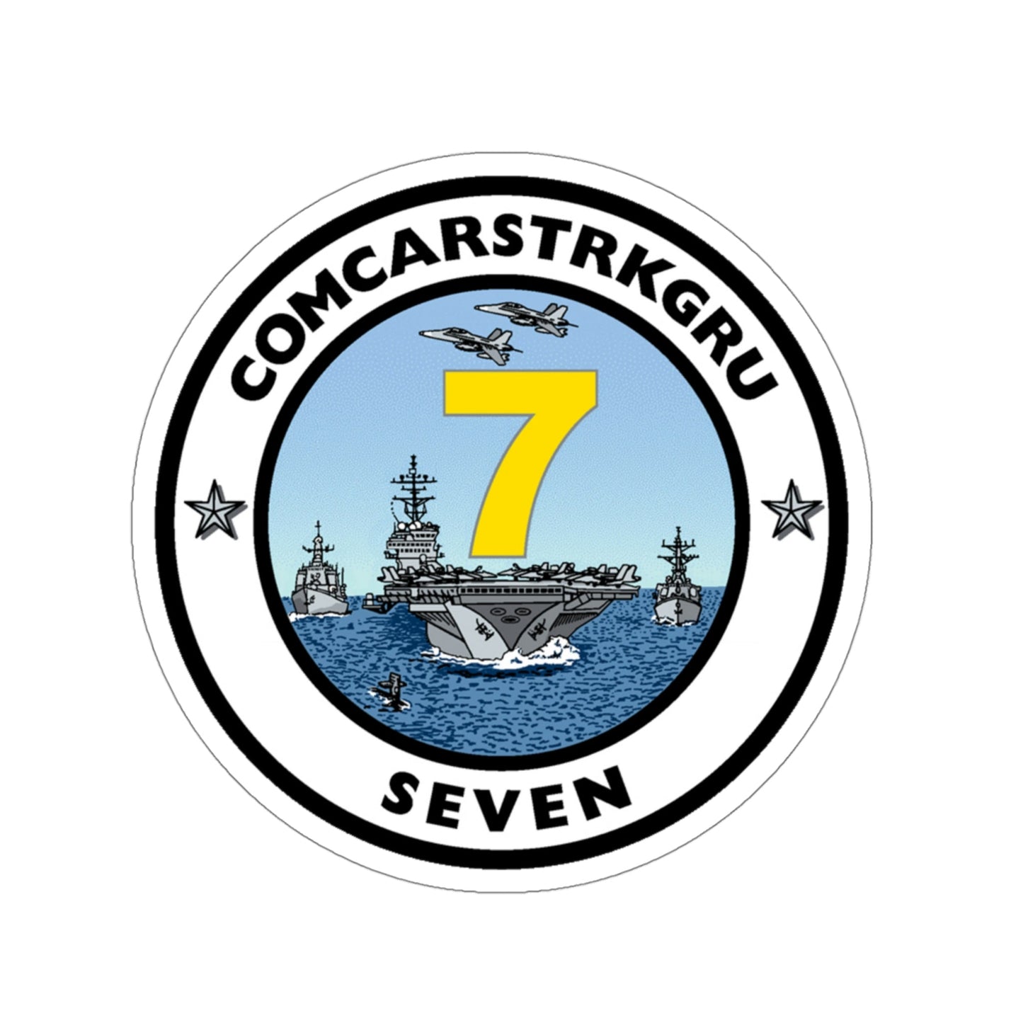 CSG 7 Carrier Strike Group Seven COMCARSTRKGRU SEVEN (U.S. Navy) STICKER Vinyl Die-Cut Decal-4 Inch-The Sticker Space