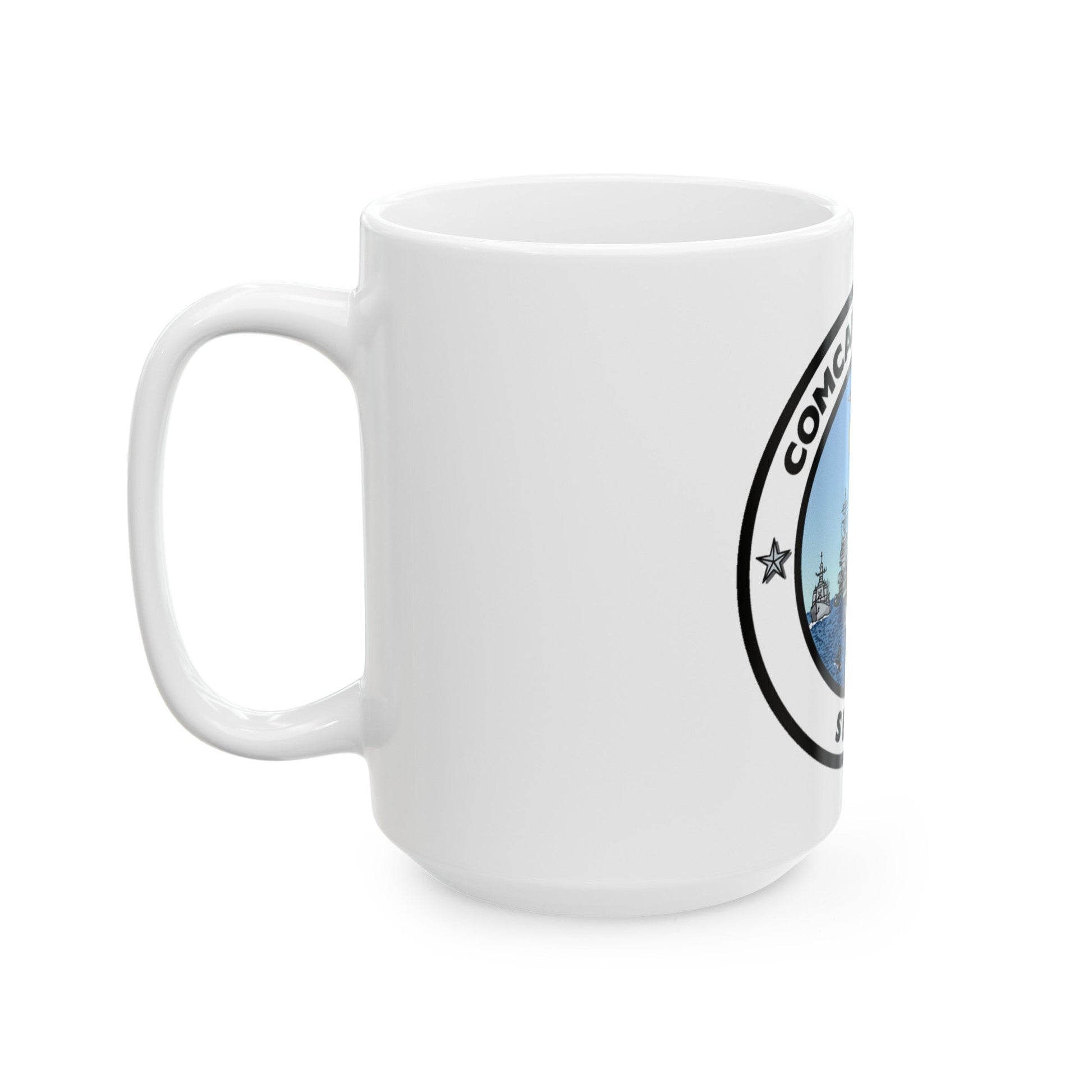 CSG 7 Carrier Strike Group Seven COMCARSTRKGRU SEVEN (U.S. Navy) White Coffee Mug-The Sticker Space