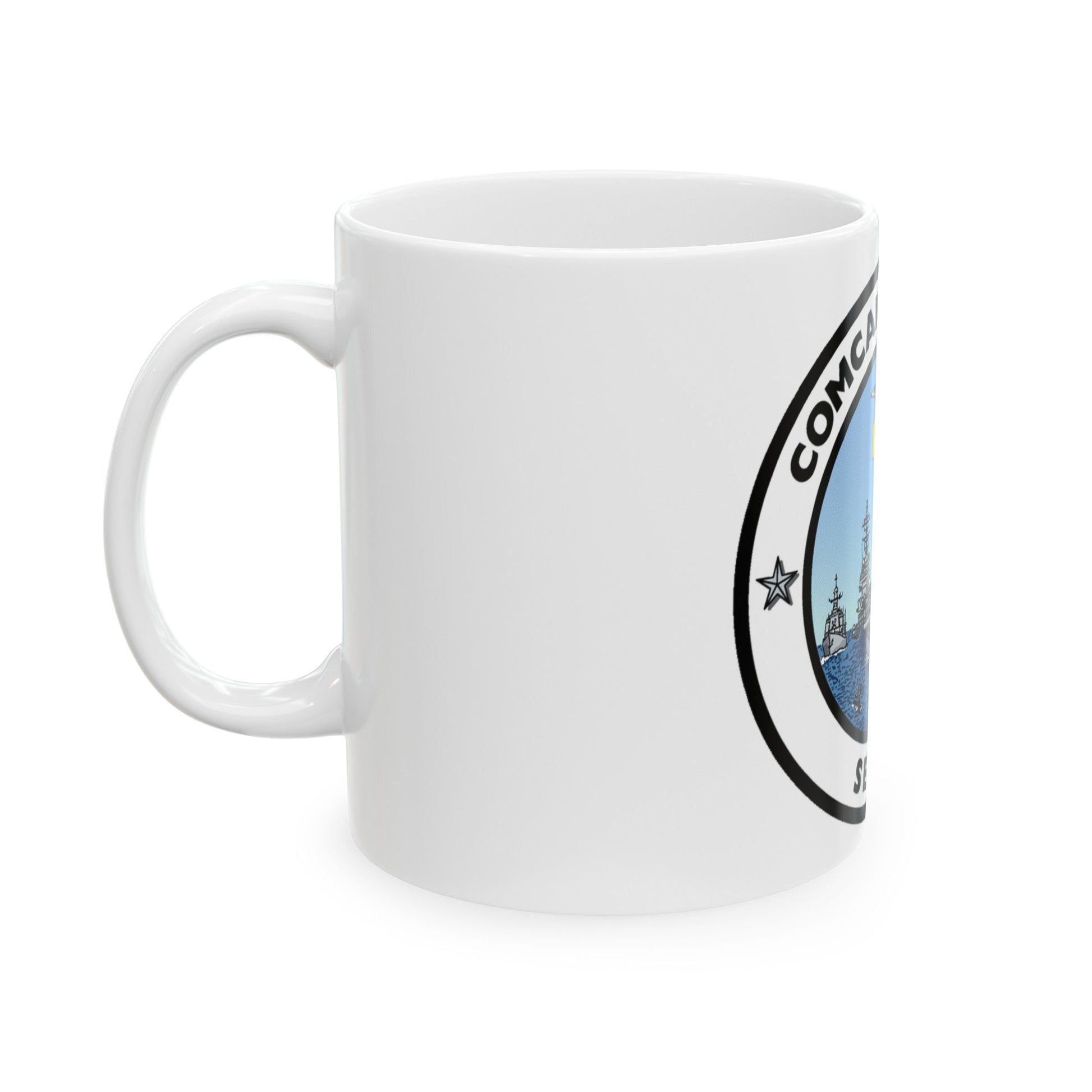 CSG 7 Carrier Strike Group Seven COMCARSTRKGRU SEVEN (U.S. Navy) White Coffee Mug-The Sticker Space