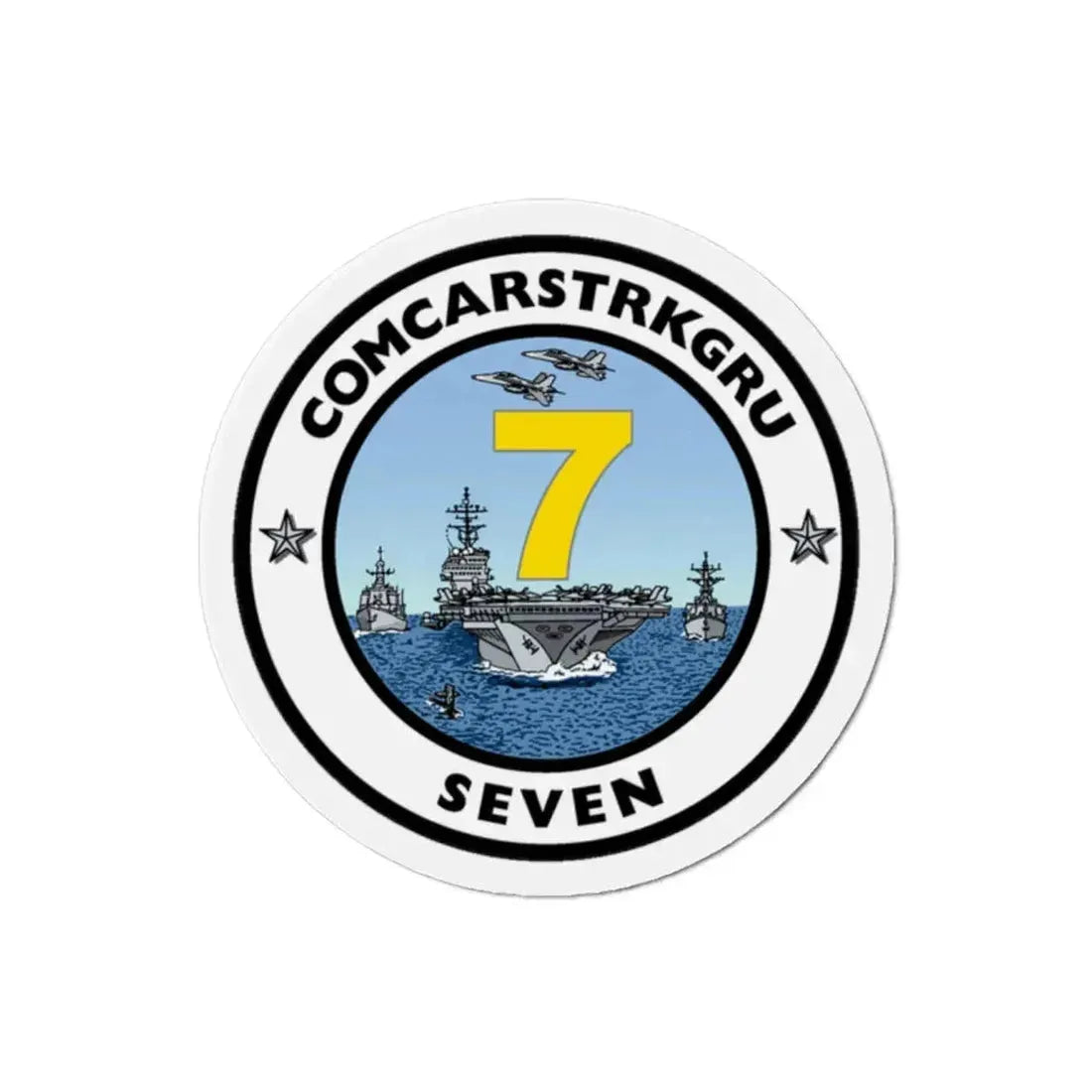 CSG 7 Carrier Strike Group Seven COMCARSTRKGRU SEVEN (U.S. Navy) Refrigerator Magnet 2 Inch - The Sticker Space