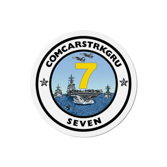 CSG 7 Carrier Strike Group Seven COMCARSTRKGRU SEVEN (U.S. Navy) Refrigerator Magnet 2 Inch - The Sticker Space