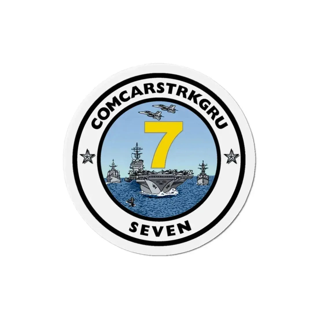 CSG 7 Carrier Strike Group Seven COMCARSTRKGRU SEVEN (U.S. Navy) Refrigerator Magnet 3 Inch - The Sticker Space