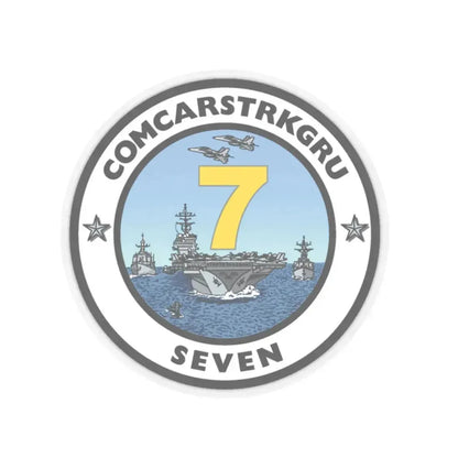 CSG 7 Carrier Strike Group Seven COMCARSTRKGRU SEVEN (U.S. Navy) STICKER Vinyl Kiss-Cut Decal 2 Inch Transparent - The Sticker Space
