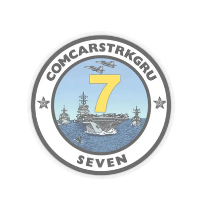 CSG 7 Carrier Strike Group Seven COMCARSTRKGRU SEVEN (U.S. Navy) STICKER Vinyl Kiss-Cut Decal 3 Inch Transparent - The Sticker Space