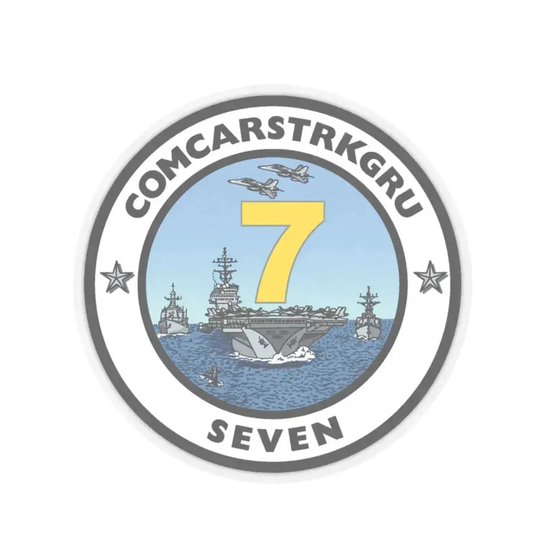 CSG 7 Carrier Strike Group Seven COMCARSTRKGRU SEVEN (U.S. Navy) STICKER Vinyl Kiss-Cut Decal 6 Inch Transparent - The Sticker Space